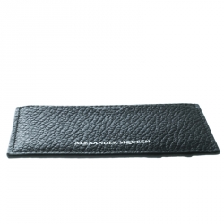 Alexander McQueen Black Leather Card Holder