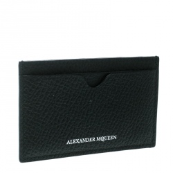 Alexander McQueen Black Leather Card Holder