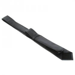 Pre Owned Alexander McQueen Grey Silk Honour Logo Tie