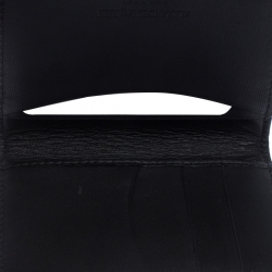 Pre Owned Alexander McQueen Gold Leather Skull Bifold Card Holder