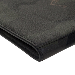 Alexander McQueen Green Camouflage Leather Dancing Skeleton Pouch