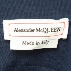 Alexander McQueen Blue Cotton Harness Shirt M