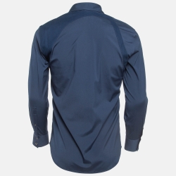 Alexander McQueen Blue Cotton Harness Shirt M