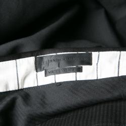 Pre Owned Alexander McQueen Black Satin Wasitband Detail Tuxedo Trousers M