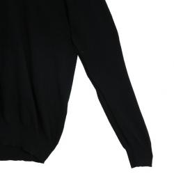 Pre Owned Alexander McQueen Black Cashmere Wool Contrast Rollneck Jumper XL