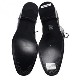 Pre Owned Alexander McQueen Black Cap Toe Boots Size 43