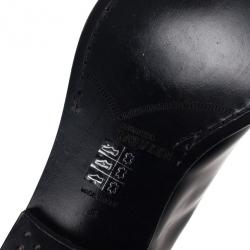 Pre Owned Alexander McQueen Black Cap Toe Boots Size 43