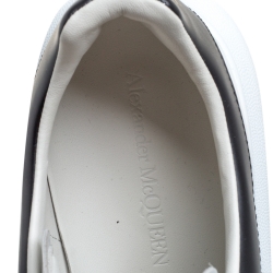 Alexander McQueen White And Black Leather Oversized Low Top Sneakers Size 46