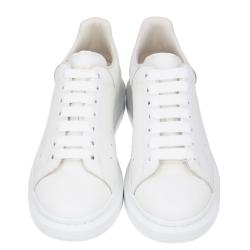 Alexander McQueen White Leather Oversized Sneakers Size EU 41