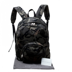 Alexander McQueen Camo Nylon Dancing Skeleton Backpack