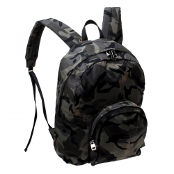 Alexander McQueen Camo Nylon Dancing Skeleton Backpack