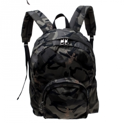 Alexander McQueen Camo Nylon Dancing Skeleton Backpack