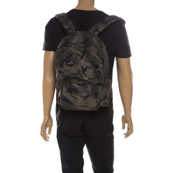 Alexander McQueen Camo Nylon Dancing Skeleton Backpack