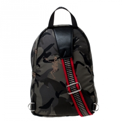 Alexander McQueen Camo Nylon Dancing Skeleton Backpack