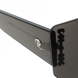 Pre Owned Alexander McQueen Black MCQ 0049/S Shield Sunglasses