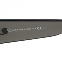 Pre Owned Alexander McQueen Black MCQ 0049/S Shield Sunglasses