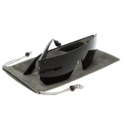 Pre Owned Alexander McQueen Black MCQ 0049/S Shield Sunglasses