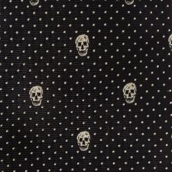 Pre Owned Alexander McQueen Black Woven Skull Silk Tie