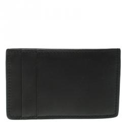 Pre Owned Alexander McQueen Black Leather Card Holder