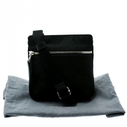 Alexander McQueen Black Canvas Messenger Bag