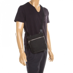 Alexander McQueen Black Nylon Messenger Bag