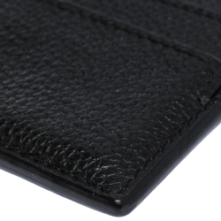 Alexander McQueen Black Leather Skull Card Holder