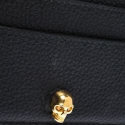 Alexander McQueen Black Leather Skull Card Holder