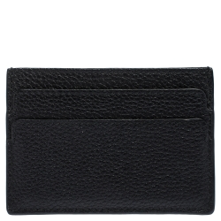 Alexander McQueen Black Leather Skull Card Holder