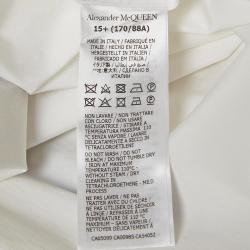 Pre Owned Alexander McQueen White Poplin Harness Shirt S