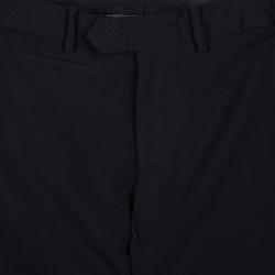 Pre Owned Alexander McQueen Black Wool Trousers S