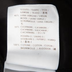 Pre Owned Alexander McQueen Black Wool Cashmere Double Breasted Coat L