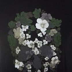 Pre Owned Alexander McQueen Black Cotton Floral Skull Print T-shirt S