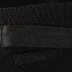 Pre Owned Alexander McQueen Black Cotton Floral Skull Print T-shirt S