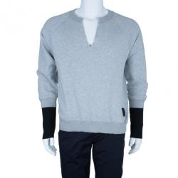 Pre Owned Alexander McQueen Men's Gray V-Neck Sweater L