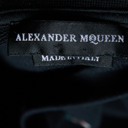 Pre Owned Alexander McQueen Black Cotton Paneled Graphic Skull Printed Sweatshirt S