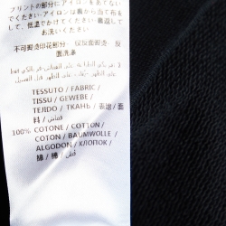 Pre Owned Alexander McQueen Black Cotton Paneled Graphic Skull Printed Sweatshirt S