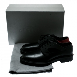 Pre Owned Alexander McQueen Red/ Brown Leather Lace-Up Derby Shoes Size 43