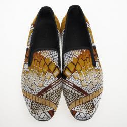 Alexander McQueen Jaquard Pattern Loafers Size 42