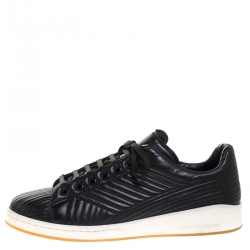 Pre Owned Alexander McQueen Black Quilted Leather Low Top Sneakers Size 42