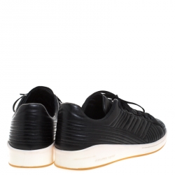 Pre Owned Alexander McQueen Black Quilted Leather Low Top Sneakers Size 42