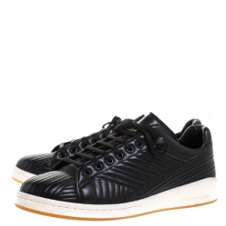 Pre Owned Alexander McQueen Black Quilted Leather Low Top Sneakers Size 42