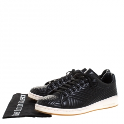 Pre Owned Alexander McQueen Black Quilted Leather Low Top Sneakers Size 42