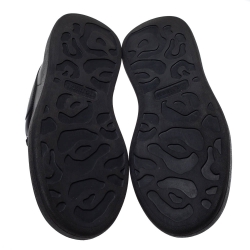 Pre Owned Alexander McQueen Black Leather Larry Low Top Sneakers Size 40