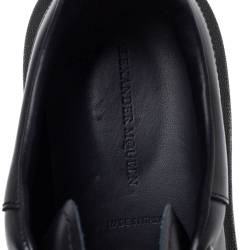 Pre Owned Alexander McQueen Black Leather Larry Low Top Sneakers Size 40