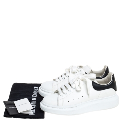 Alexander McQueen White Leather Oversized Low Top Sneakers Size 40.5