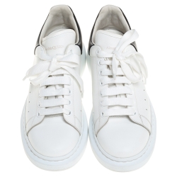 Alexander McQueen White Leather Oversized Low Top Sneakers Size 40.5