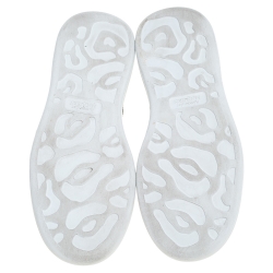Alexander McQueen White Leather Oversized Low Top Sneakers Size 40.5