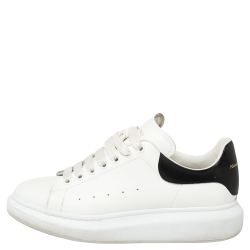 Pre Owned Alexander McQueen White Leather Oversized Low Top Sneakers Size 43