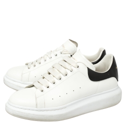 Pre Owned Alexander McQueen White Leather Oversized Low Top Sneakers Size 43