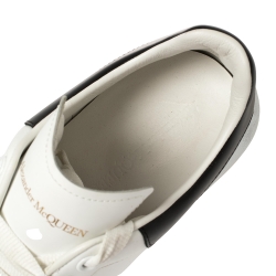 Pre Owned Alexander McQueen White Leather Oversized Low Top Sneakers Size 43